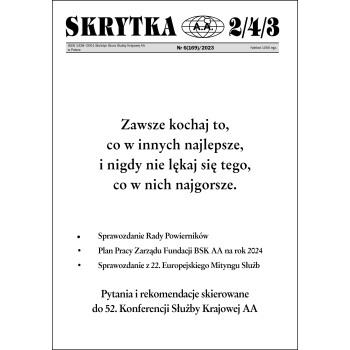 Skrytka 2/4/3 – biuletyn informacyjny BSK AA w Polsce [wydanie papierowe] *dostępne numery archiwalne