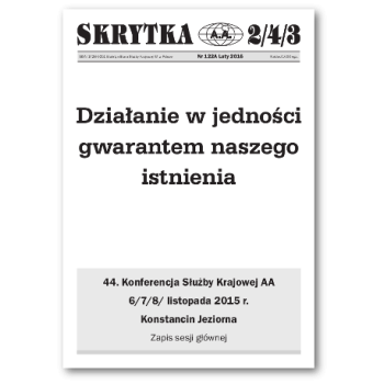 Działanie w jedności. Skrytka 2/4/3, nr 122A
