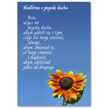 MODLITWA O POGODĘ DUCHA - A4/karton
