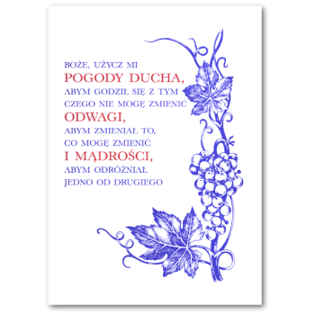 MODLITWA O POGODĘ DUCHA - A4/karton