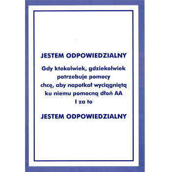 DEKLARACJA ODPOWIEDZIALNOŚCI - A4/karton