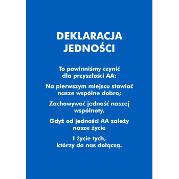 DEKLARACJA JEDNOŚCI - A4/folia
